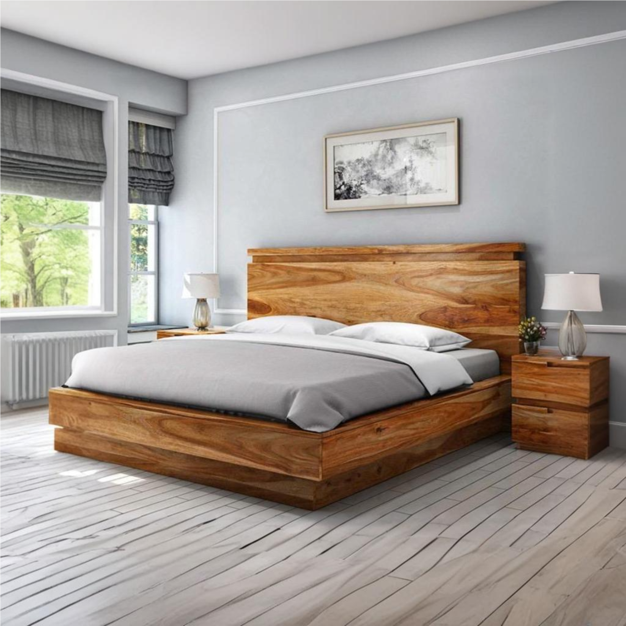 Customized Wooden Double Bed